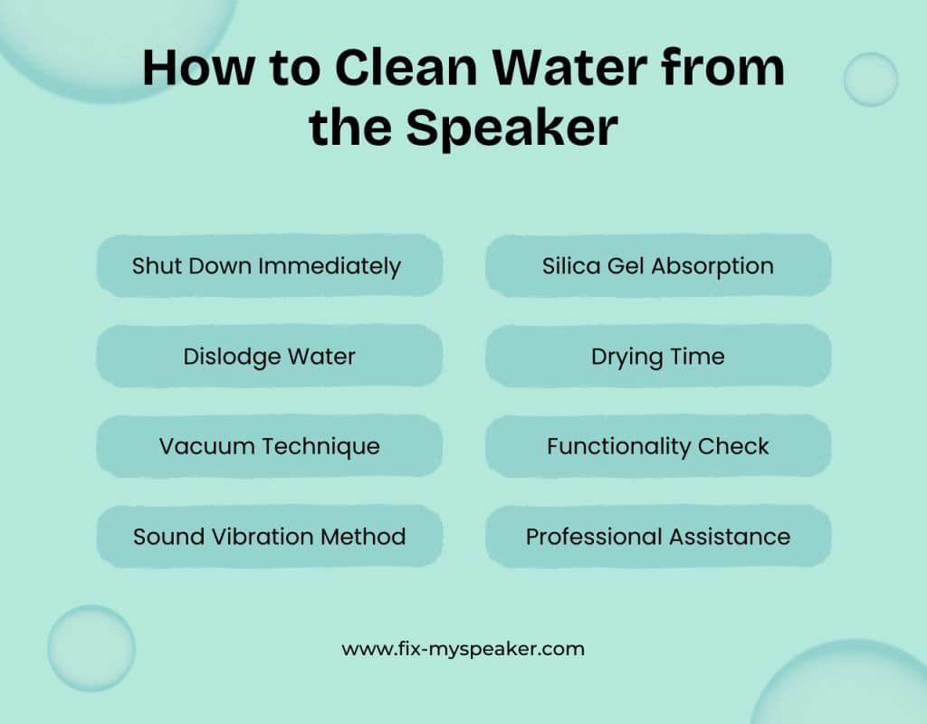 How to Clean Water from the Speaker